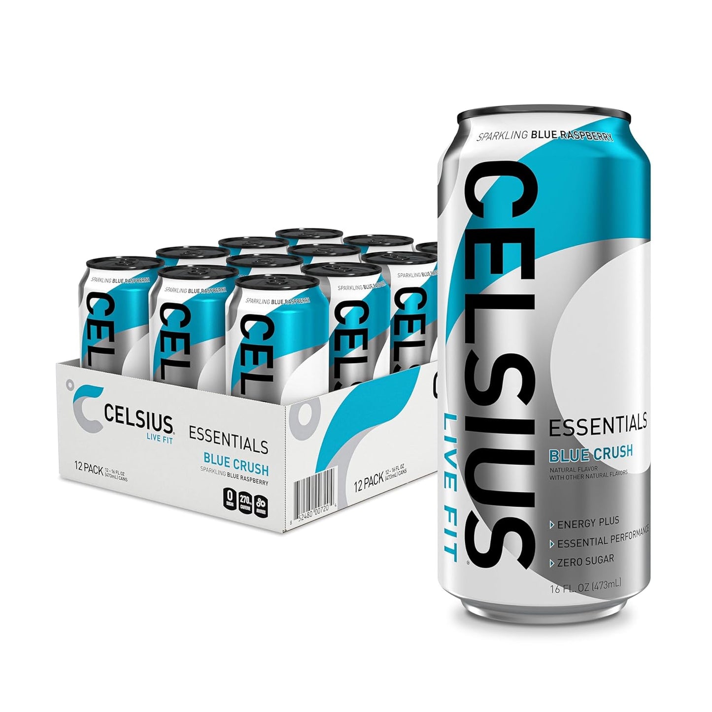 CELSIUS ESSENTIALS, Sparkling Fruit Burst, Performance Energy Drink 16 Fl Oz (Pa