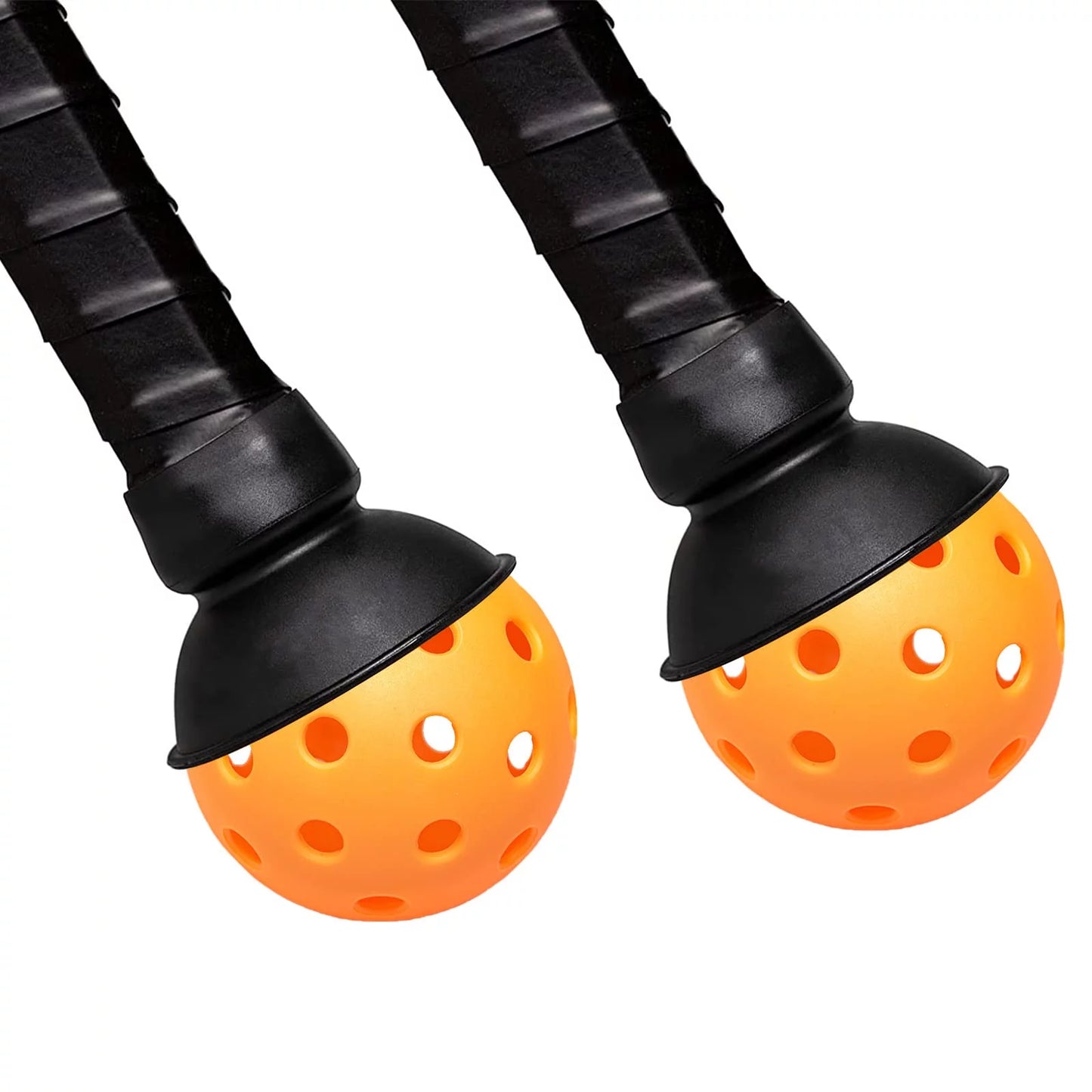 Silicone Fit Pickleball Paddles Black (2 Packs)