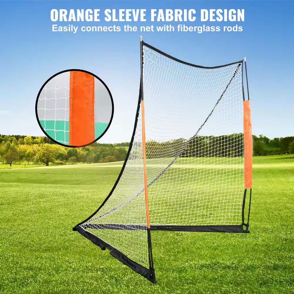 Lacrosse Goal 6 Ft. X 6 Ft. Lacrosse Net Portable Lacrosse Goal with Carry Bag, Fiberglass Rod Backyard Training