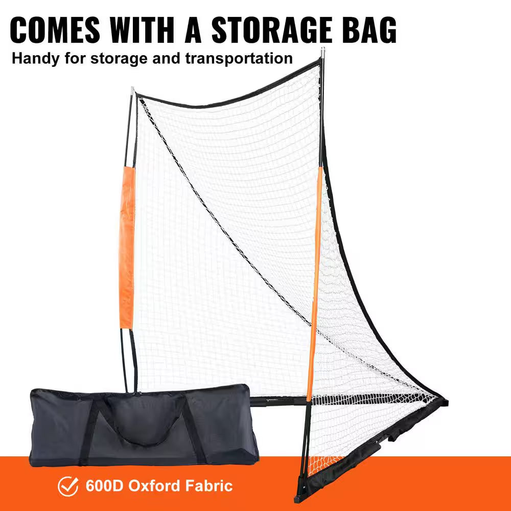 Lacrosse Goal 6 Ft. X 6 Ft. Lacrosse Net Portable Lacrosse Goal with Carry Bag, Fiberglass Rod Backyard Training